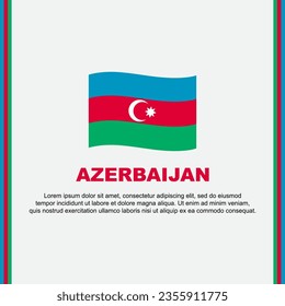 Azerbaijan Flag Background Design Template. Azerbaijan Independence Day Banner Social Media Post. Azerbaijan Cartoon