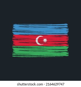 Azerbaijan Flag Brush. National Flag