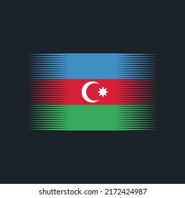 Azerbaijan  Flag Brush. National Flag