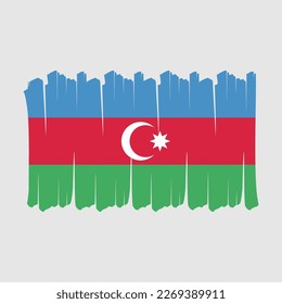 Azerbaijan Flag Brush Vector Design