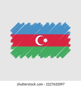 Azerbaijan Flag Brush Vector Illustration
