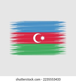 Azerbaijan Flag Brush Vector Illustration