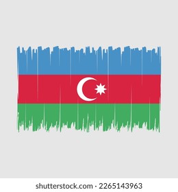 Azerbaijan Flag Brush Vector Illustration
