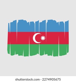 Azerbaijan Flag Brush Vector Illustration