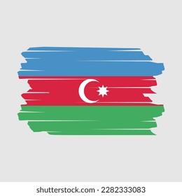 Azerbaijan Flag Brush Vector Illustration