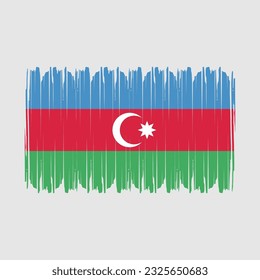 Azerbaijan Flag Brush Vector Illustration