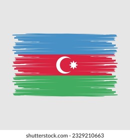 Azerbaijan Flag Brush Vector Illustration