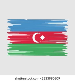 Azerbaijan Flag Brush Vector Illustration