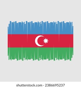 Azerbaijan Flag Brush Vector Illustration