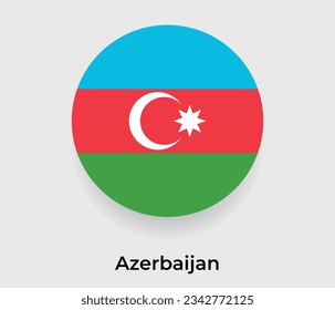 Azerbaijan flag bubble circle round shape icon vector illustration
