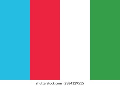 Color de la bandera de Azerbaiyán, azul cielo rojo blanco y verde, bandera azerbaiyana ilustración vectorial de color.