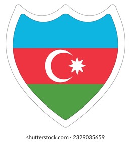 Gestaltungsform der aserbaidschanischen Flagge. Flagge Aserbaidschans
