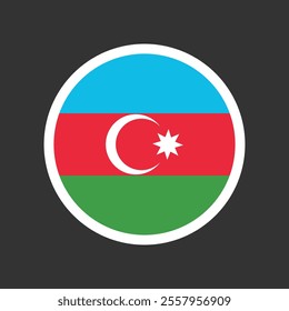 Azerbaijan flag element design vector on isolated background 