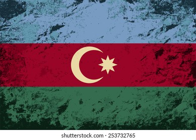 Azerbaijan flag Grunge background. Vector illustration Eps 8.