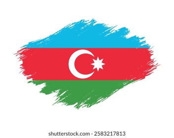 azerbaijan flag grunge vector design