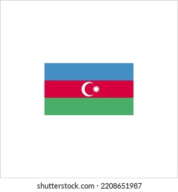 Azerbaijan flag icon flat style design. Azerbaijan flag vector illustration. isolated on white background.
