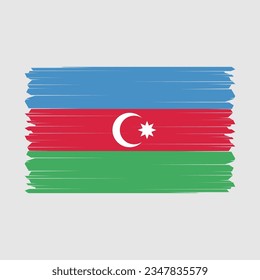 Ilustración vectorial del icono de la bandera de Azerbaiyán
