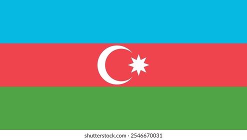 Azerbaijan Flag Illustration Premium Quality High Resolution 300DPI