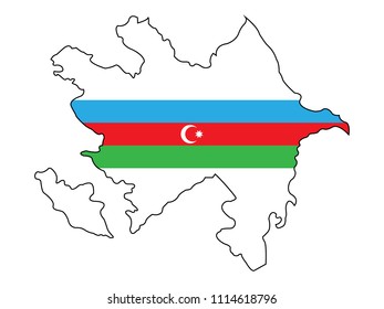 Azerbaijan flag or map
