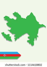 Azerbaijan flag or map