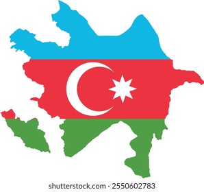 Azerbaijan Flag in Map, Azerbaijan Map with Flag, Nation Flag of Azerbaijan, Azerbaijan map