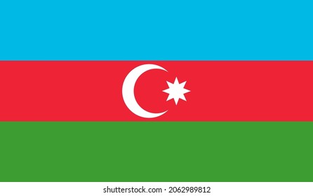 Azerbaijan Flag Nation Symbol Vector Illustration Stock Vector (Royalty ...