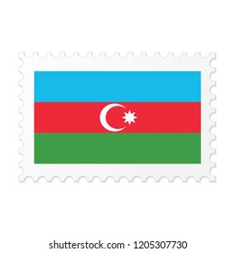 Azerbaijan flag on white background vector image