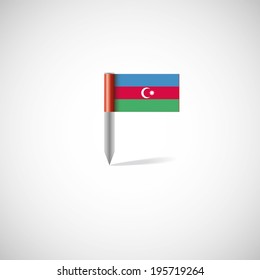 azerbaijan flag pin