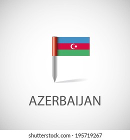 azerbaijan flag pin