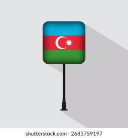 Vektorgrafik der Flagge Aserbaidschans