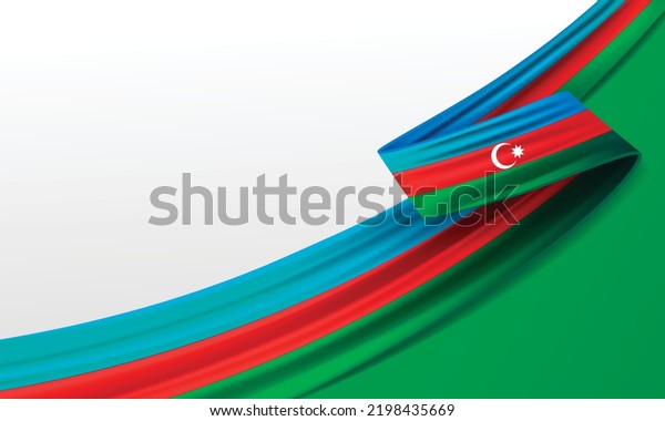 Azerbaijan Flag Ribbon 3d Wavy Social Stock Vector (Royalty Free ...