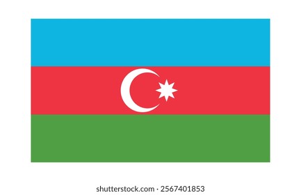 Azerbaijan flag transparent png. vector illustration