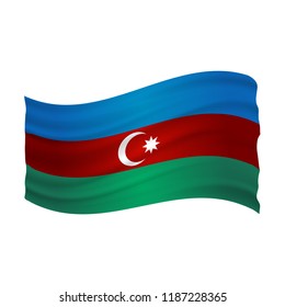 azerbaijan flag vector (Azerbaycan bayragi)