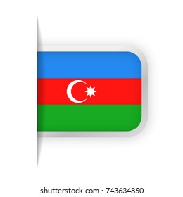 Azerbaijan Flag Vector Bookmark Icon - Illustration