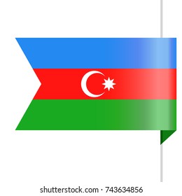 Azerbaijan Flag Vector Bookmark Icon - Illustration