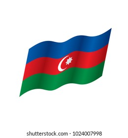 Azerbaijan flag, vector illustration
