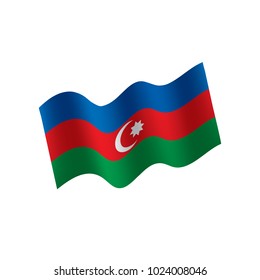 Azerbaijan flag, vector illustration
