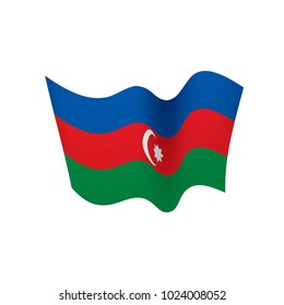 Azerbaijan flag, vector illustration