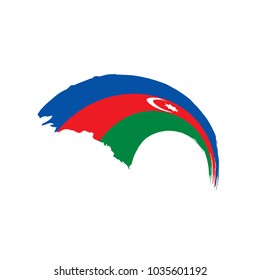 Azerbaijan flag, vector illustration