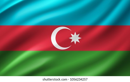 Azerbaijan Flag in Vector Illustration