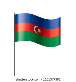 Azerbaijan flag, vector illustration