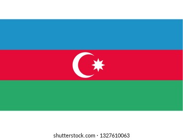 Azerbaijan flag vector illustration

