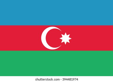 Azerbaijan flag . Vector Illustration