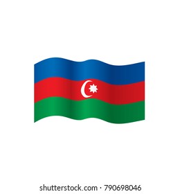 Azerbaijan flag, vector illustration