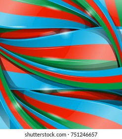 Azerbaijan flag vector illustration banner background.Independence day, Republic day, Military day label, sticker, booklet, flayer, brochure creative