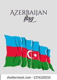Azerbaijan Flag. Flag of Azerbaijan vector. Vector illustration. EPS 10.