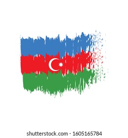 Azerbaijan Flag vector illustration. isolated on white background
