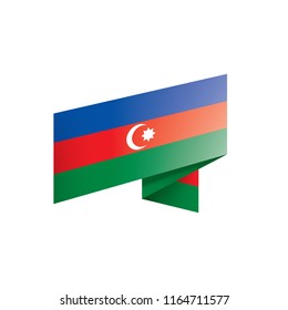 Azerbaijan flag, vector illustration on a white background
