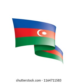 Azerbaijan flag, vector illustration on a white background