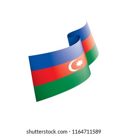 Azerbaijan flag, vector illustration on a white background